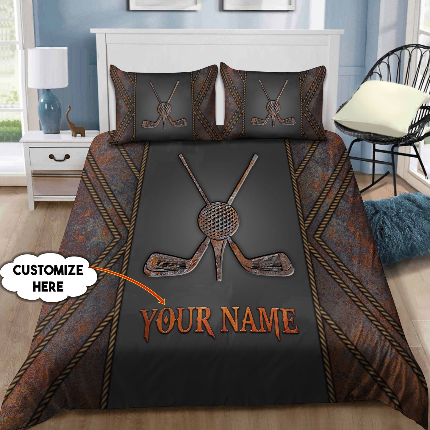 Custom Name XT Golf Lover 3D Printed Bedding Set AM14052104
