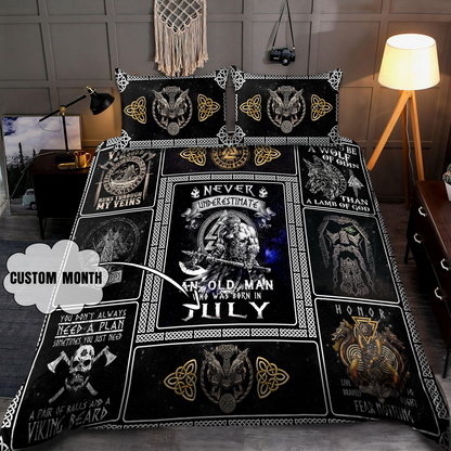 Customize Name Viking Month Bedding Set SN12062101
