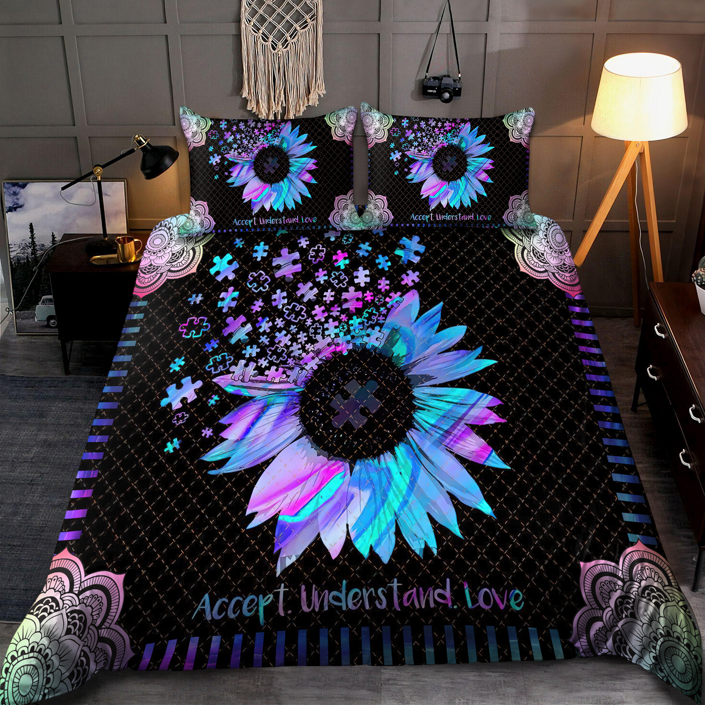 Autism Awareness - Sunflower Bedding Set XT