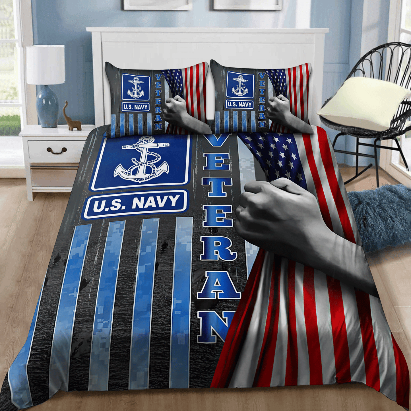US Navy Veteran Bedding Set Proud Military AM21052107