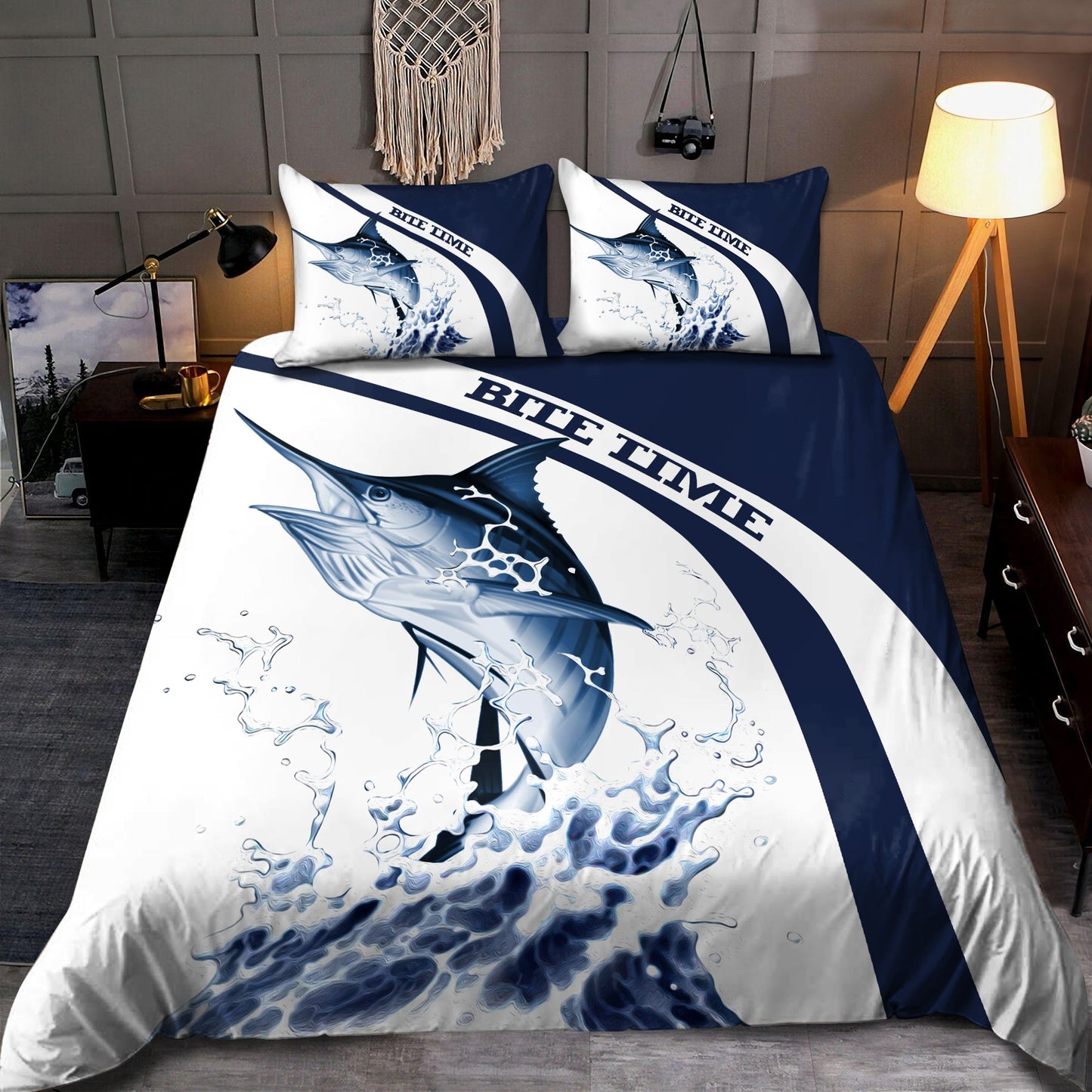 Bite-Time fishing design 3d print Bedding set TNA27082102