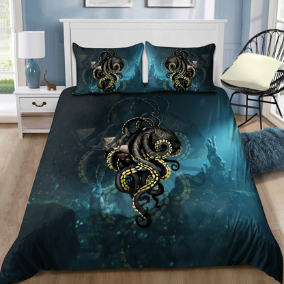 Premium Bedding Set Kraken Octopus King of The Seven Seas ML