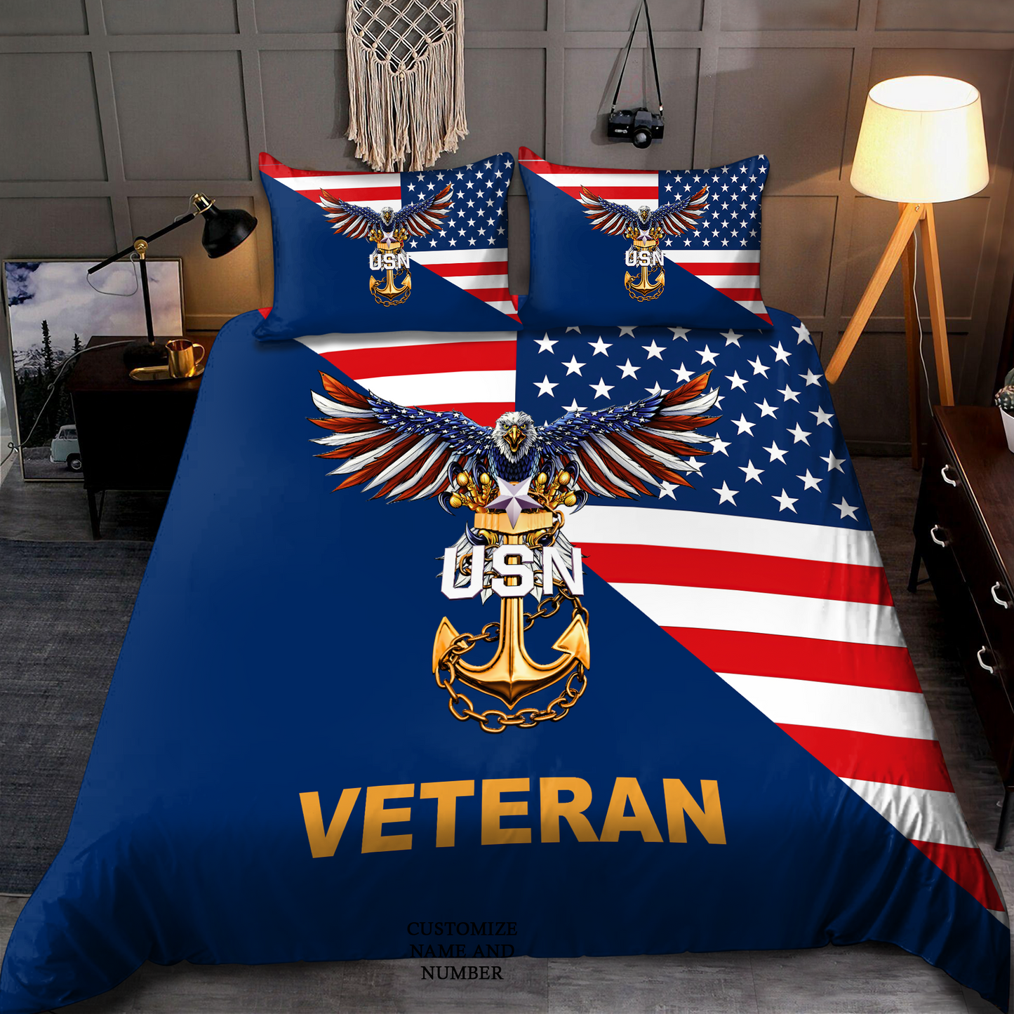 US Navy Veteran Eagle Bedding Set Proud Military SN20052104