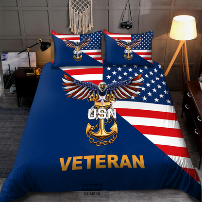 US Navy Veteran Eagle Bedding Set Proud Military SN20052104