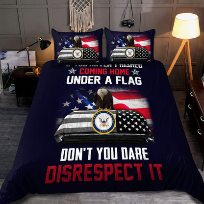 US Navy Veteran Coming home under a flag bedding set Pi22052104