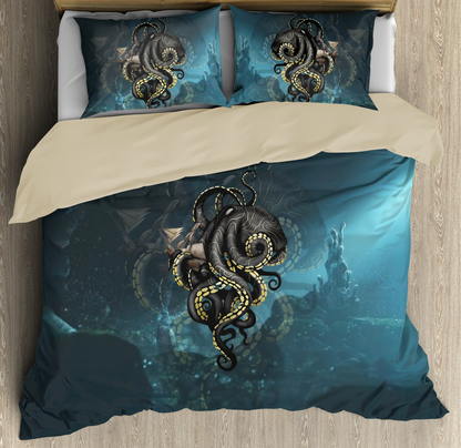Premium Bedding Set Kraken Octopus King of The Seven Seas ML