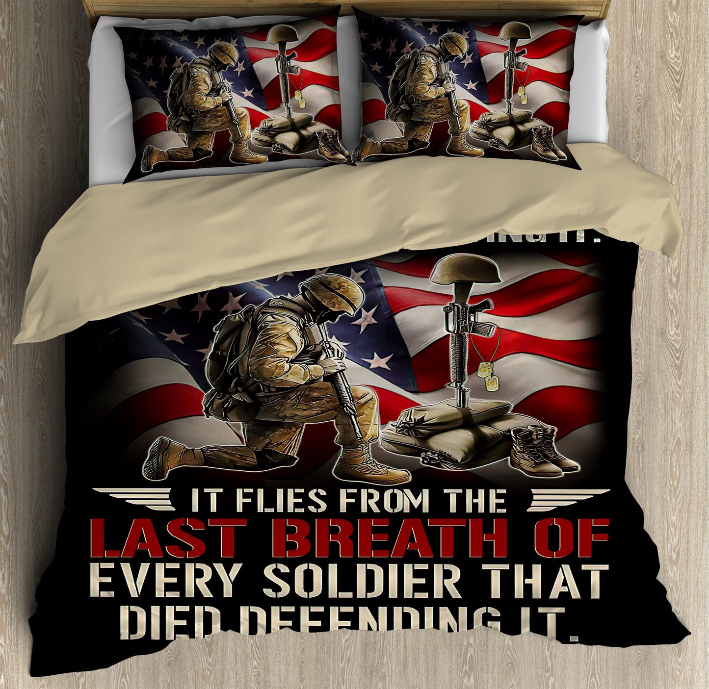 US Veteran Flag old Soldier bedding set TNA24052104