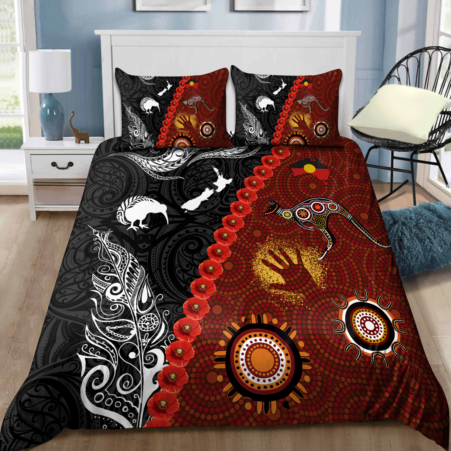 New Zealand Maori And Australia Aboriginal We Are Family Bedding Set