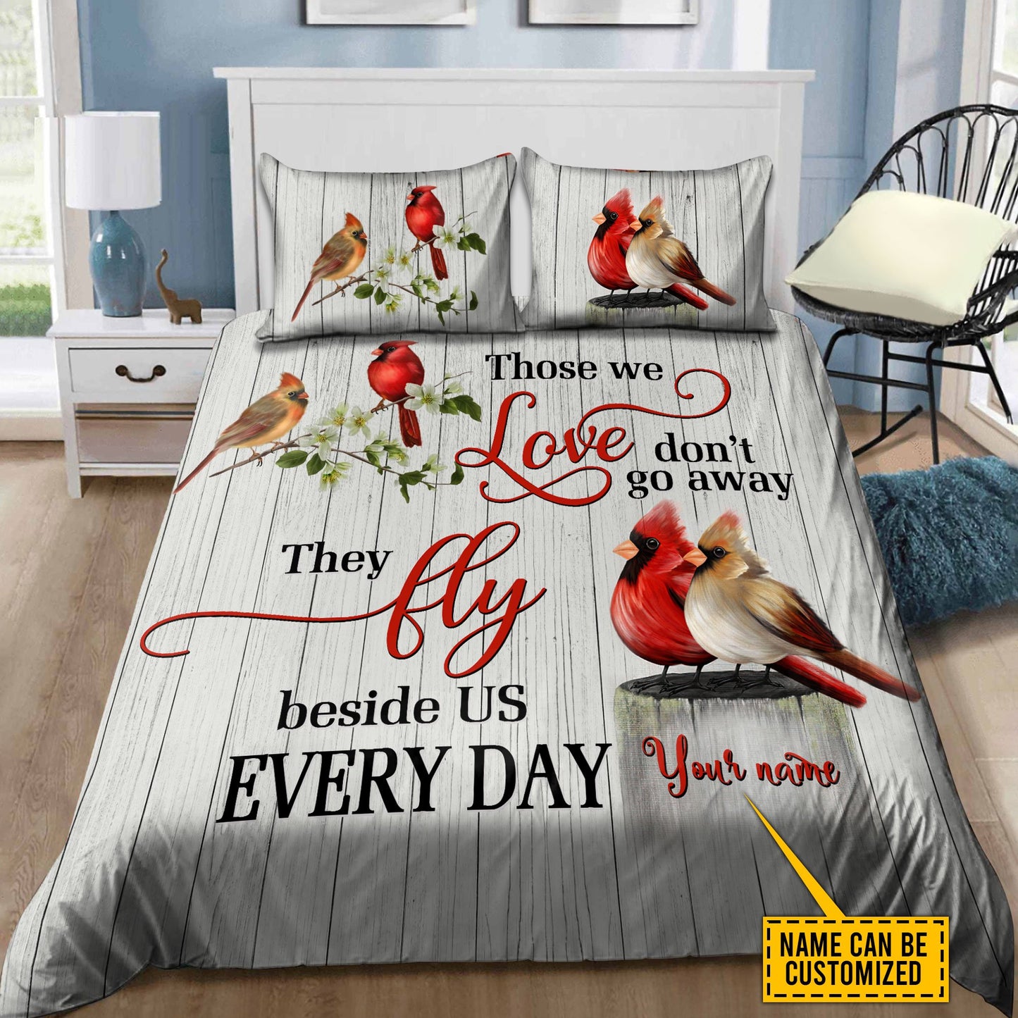 Custom Name XT Cardinal 3D Bedding Set NTN28052104