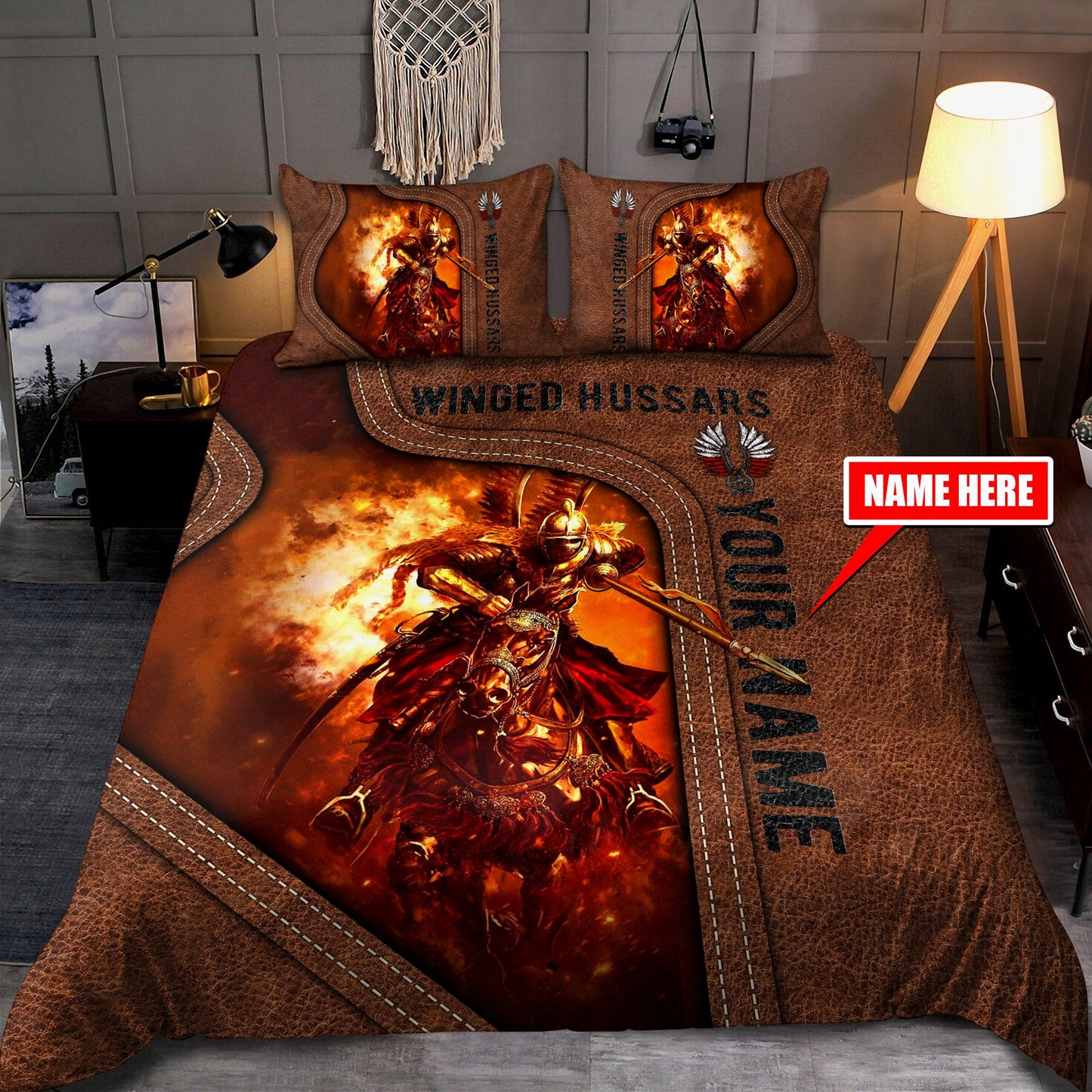 Premium Winged Hussars Best Custom name Bedding set