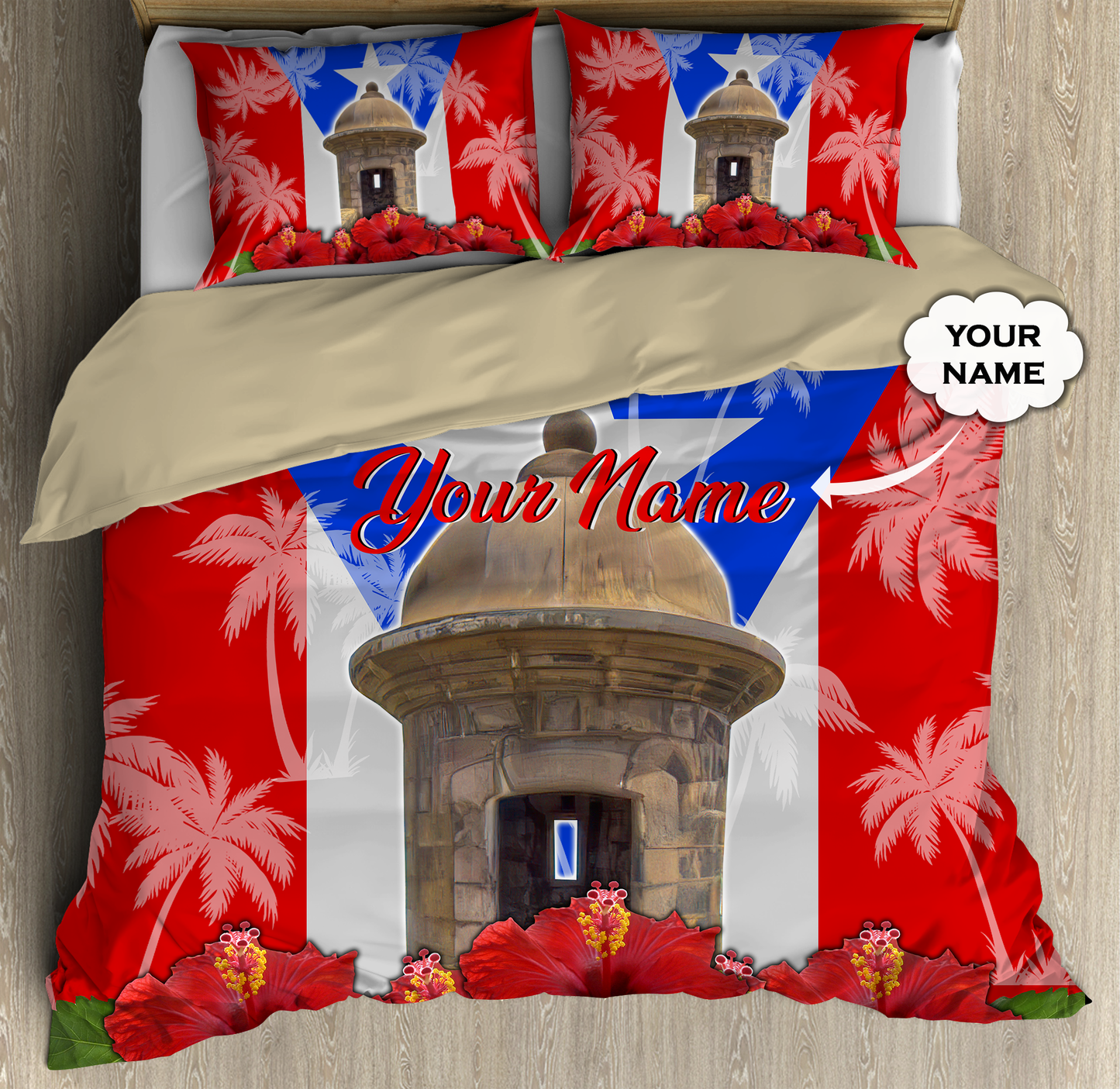 Customize Name Puerto Rico Bedding Set TNA15052105