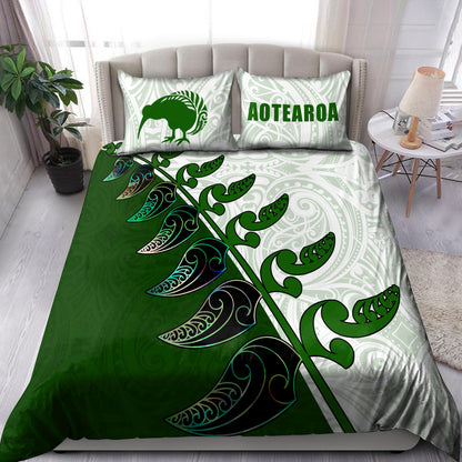 New Zealand Aotearoa Koru Fern Kiwi Bedding Set ML
