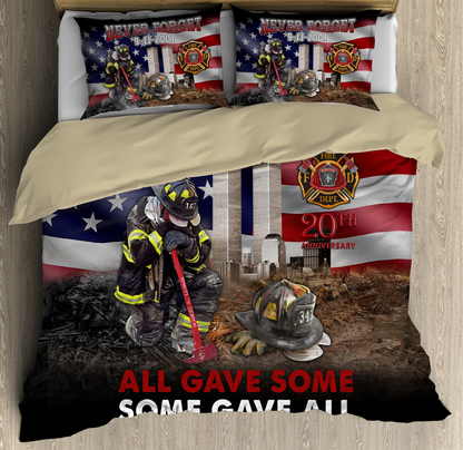 Customize Name Firefighter Bedding Set