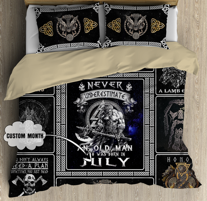 Customize Name Viking Month Bedding Set SN12062101