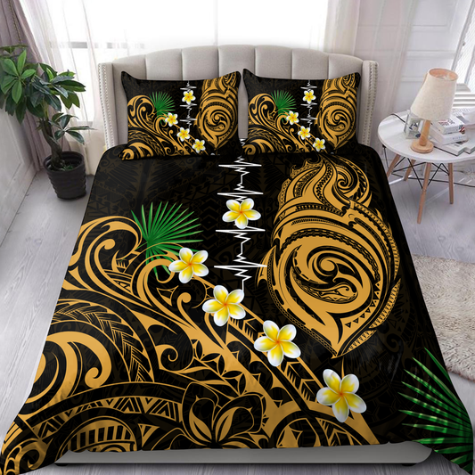 Premium Heartbeat Polynesian Bedding Set