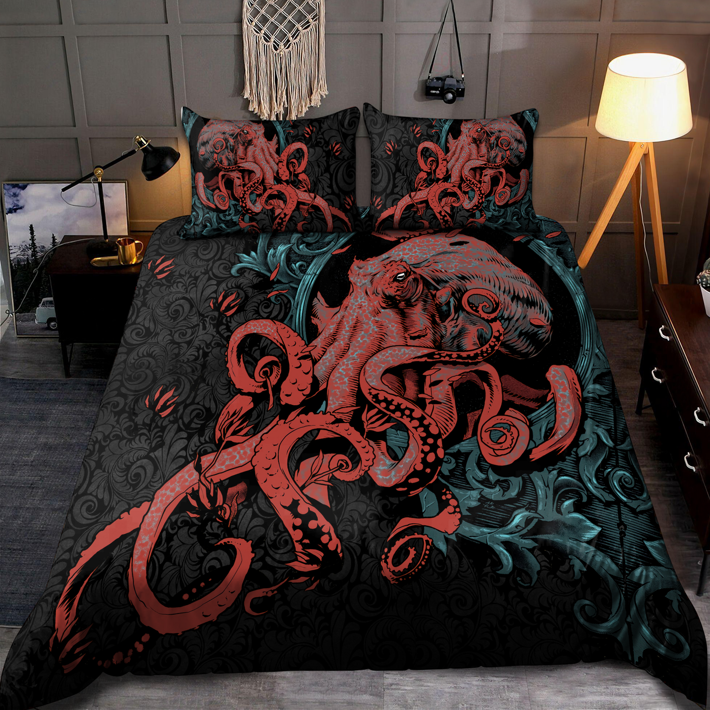 Premium Bedding Set Octopus Gothic Style ML
