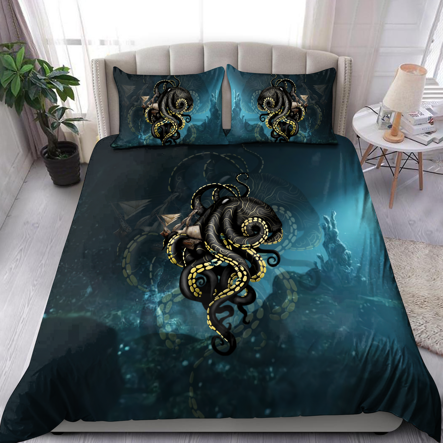 Premium Bedding Set Kraken Octopus King of The Seven Seas ML