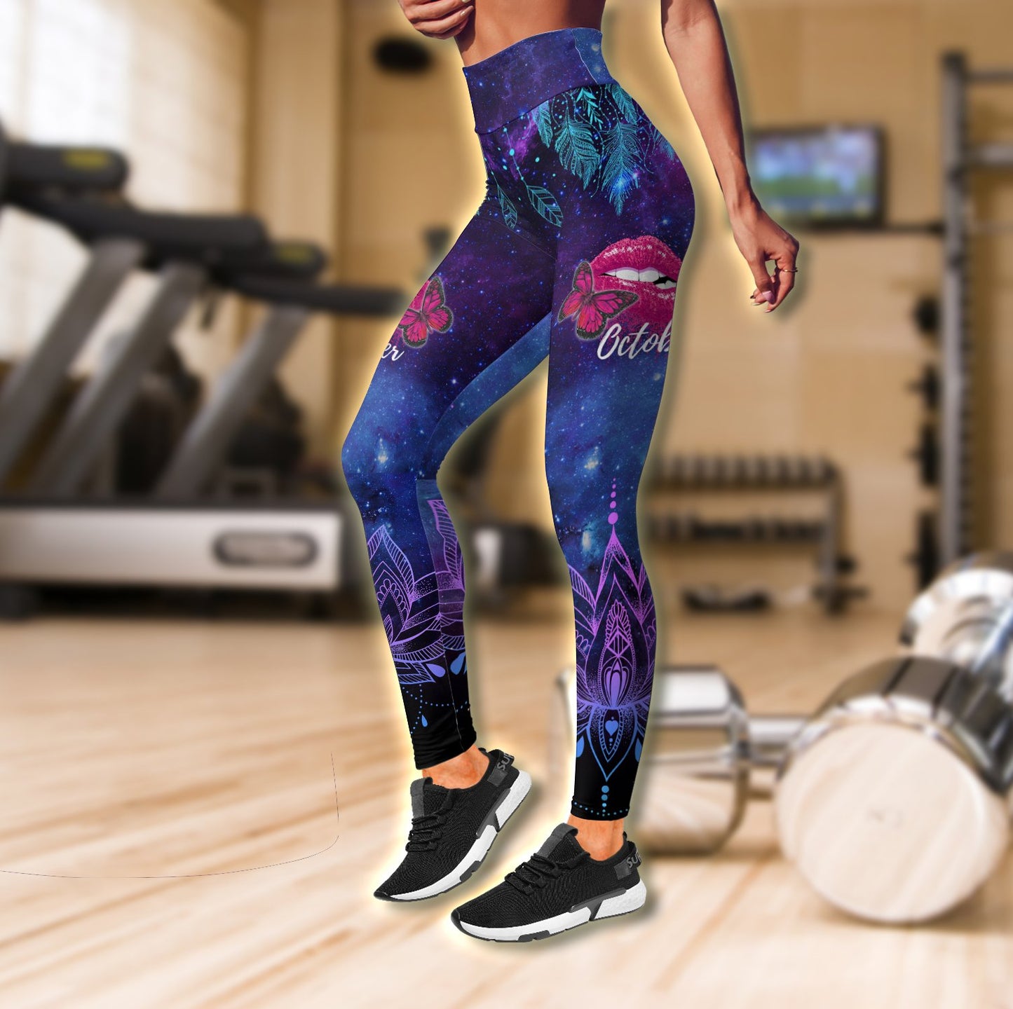 Queens are born in October Galaxy combo legging+tank TR24052010S-Apparel-Huyencass-S-No Tank-Vibe Cosy™
