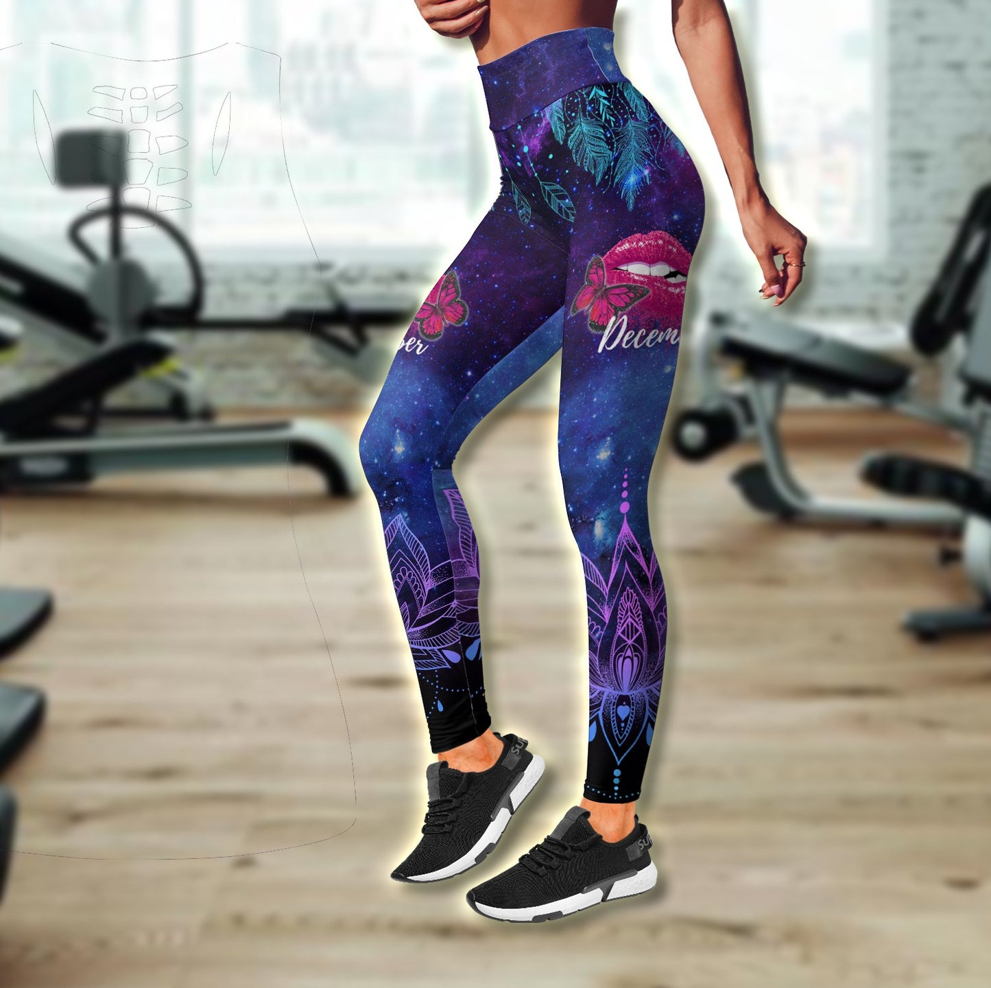 Queens are born in December Galaxy combo legging+tank TR24052012S-Apparel-Huyencass-S-No Tank-Vibe Cosy™