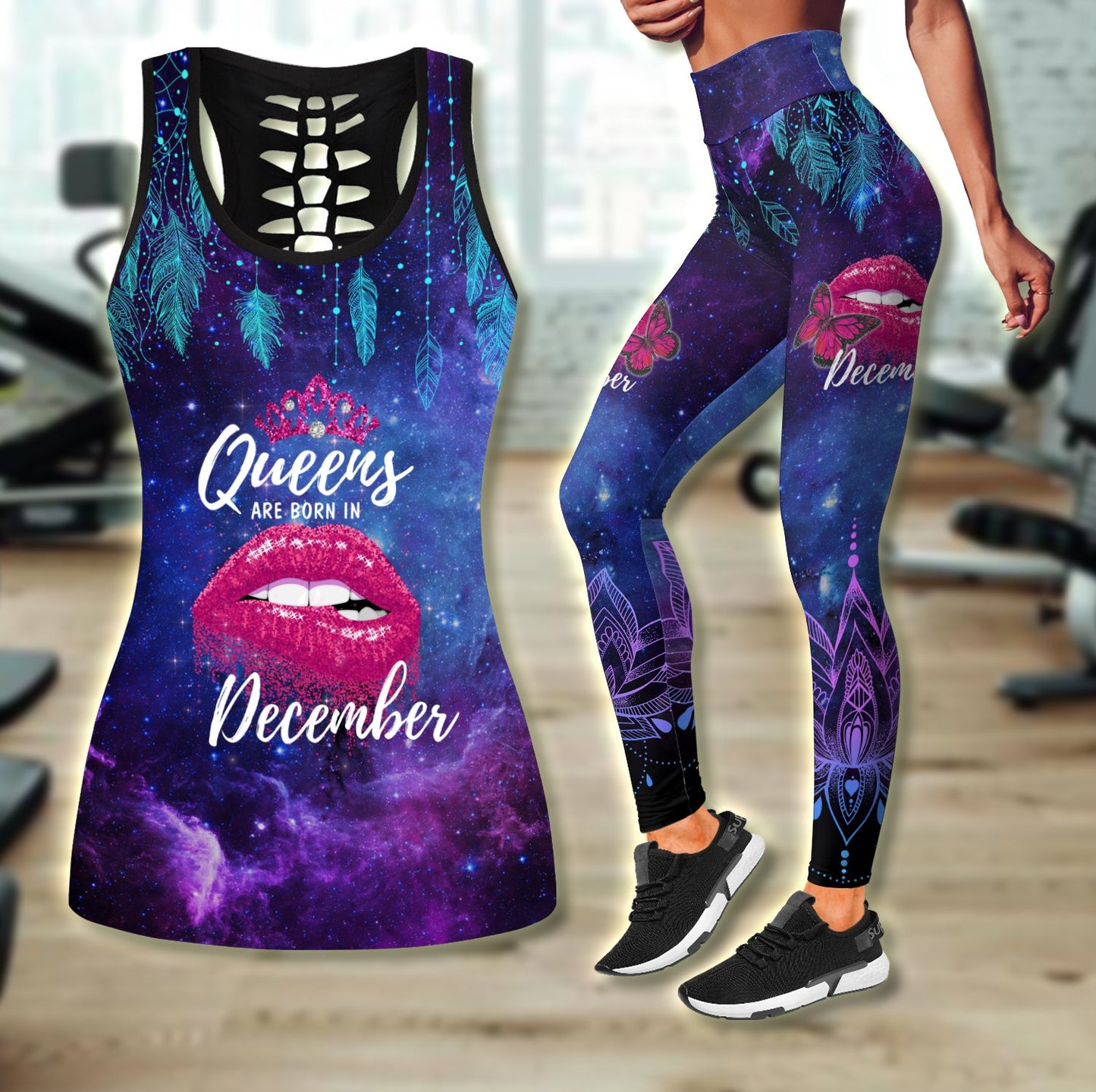 Queens are born in December Galaxy combo legging+tank TR24052012S-Apparel-Huyencass-S-S-Vibe Cosy™