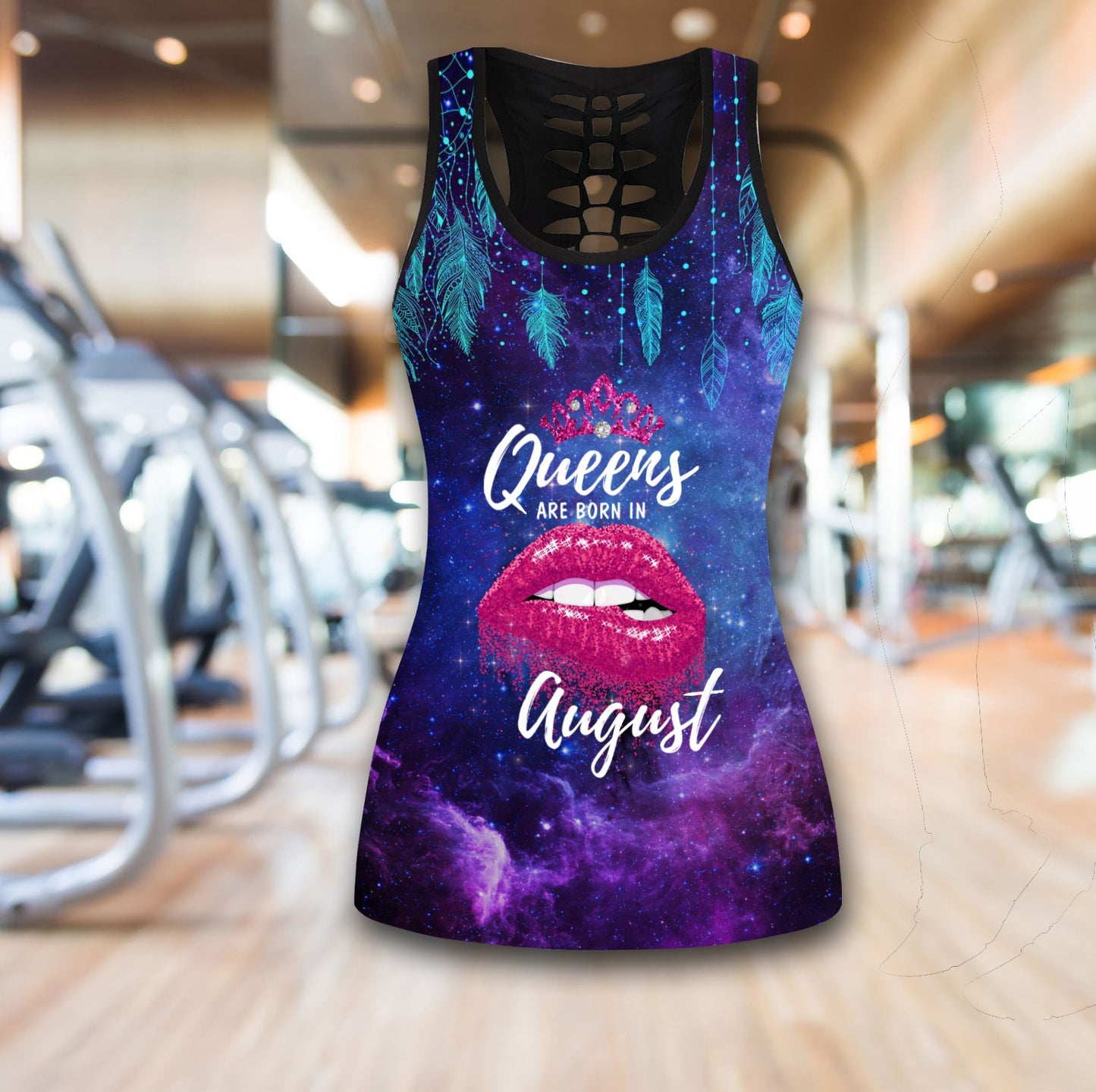 Queens are born in August Galaxy combo legging+tank TR2405208S-Apparel-Huyencass-No Legging-S-Vibe Cosy™