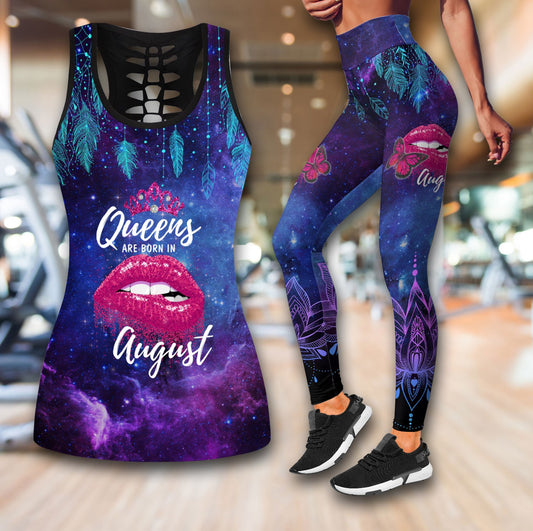 Queens are born in August Galaxy combo legging+tank TR2405208S-Apparel-Huyencass-S-S-Vibe Cosy™