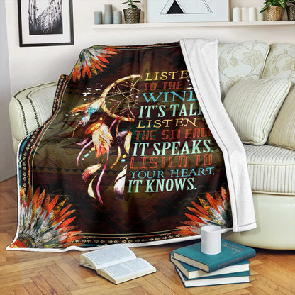 Native American 3D All Over Printed Blanket