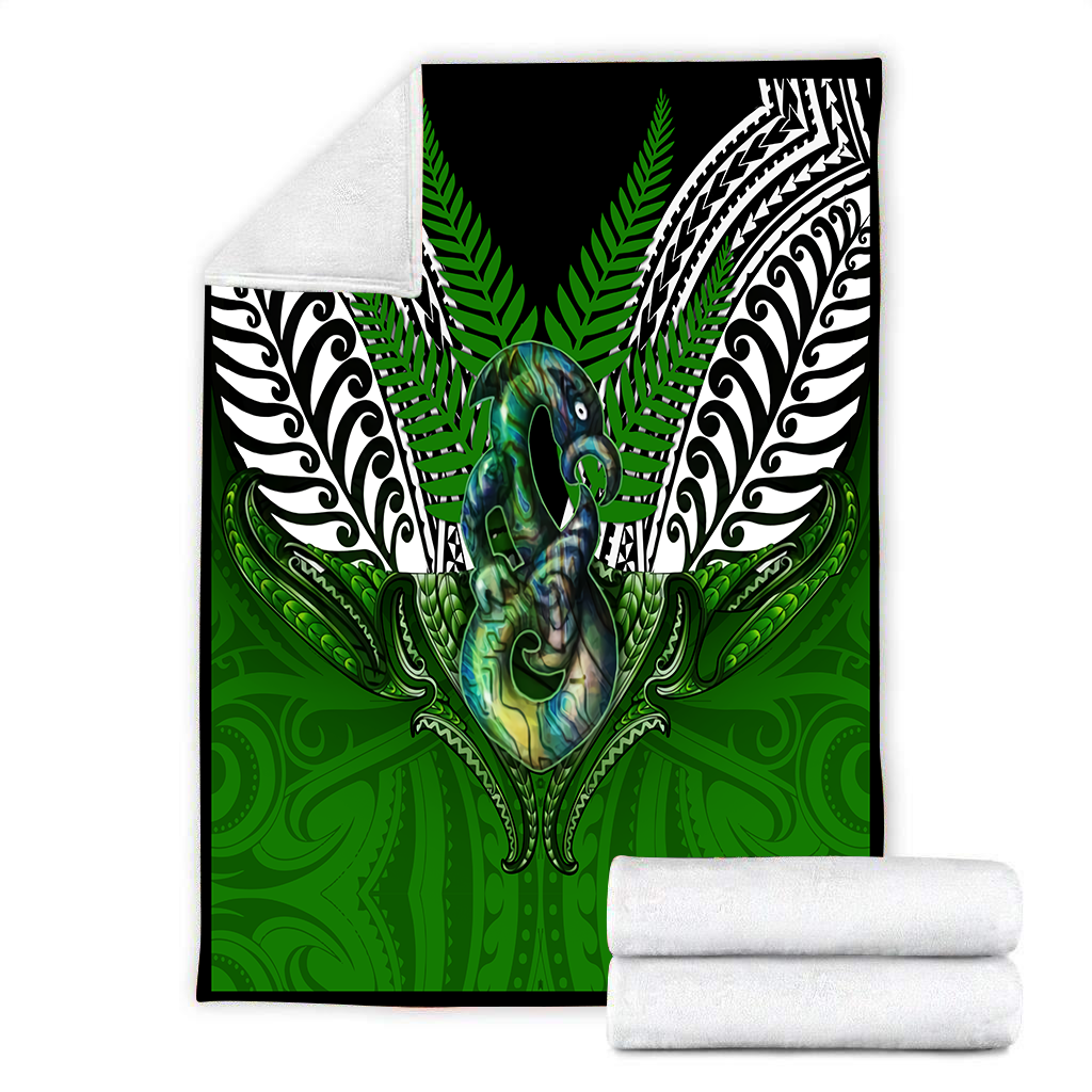 Premium Manaia n Silver Fern Blanket