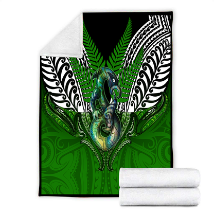 Premium Manaia n Silver Fern Blanket