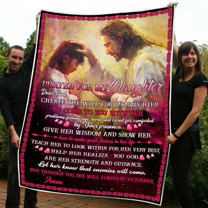 To My Daughter Sherpa Blanket