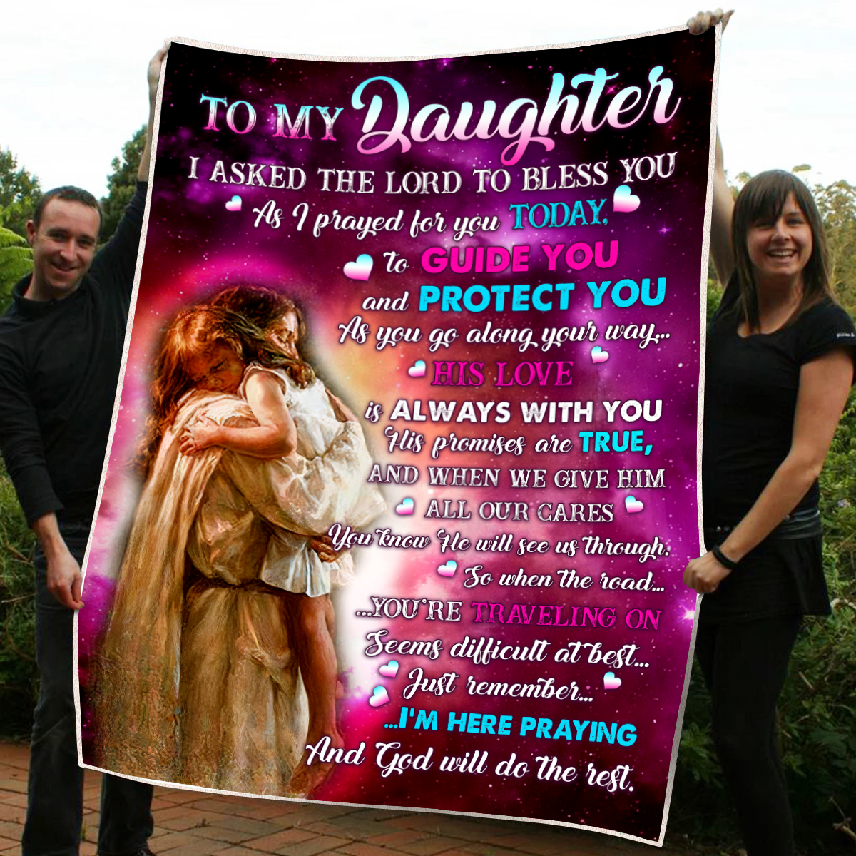To My Daughter Sherpa Blanket