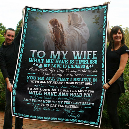 To My Wife Sherpa Blanket