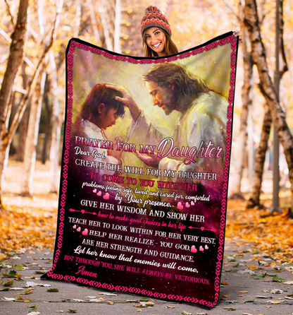 To My Daughter Sherpa Blanket