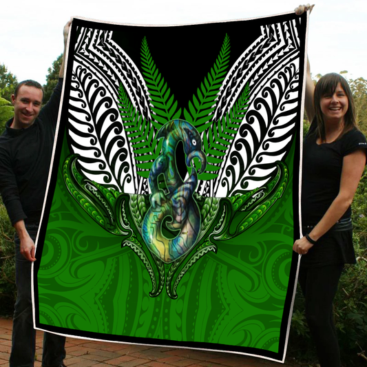Premium Manaia n Silver Fern Blanket