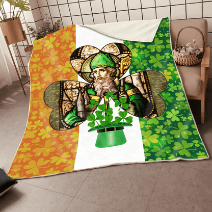 Ireland Saint Patrick's Day 3D Design Sherpa Blanket