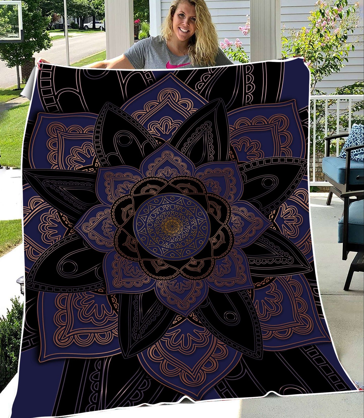 Mandala 3D All Over Printed Blanket