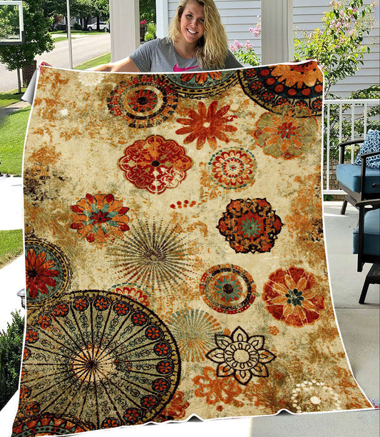 Mandala 3D All Over Printed Blanket