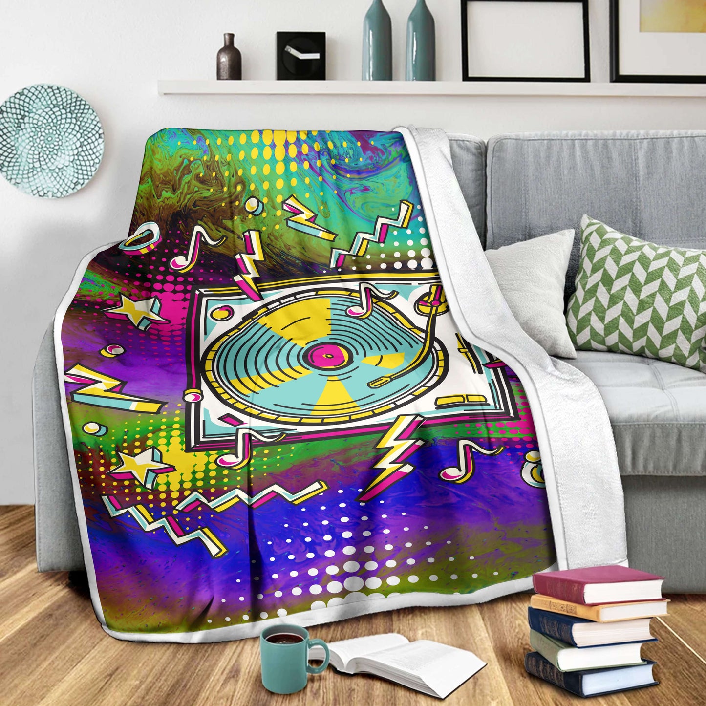 Vinyl Record 3D All Over Printed Blanket