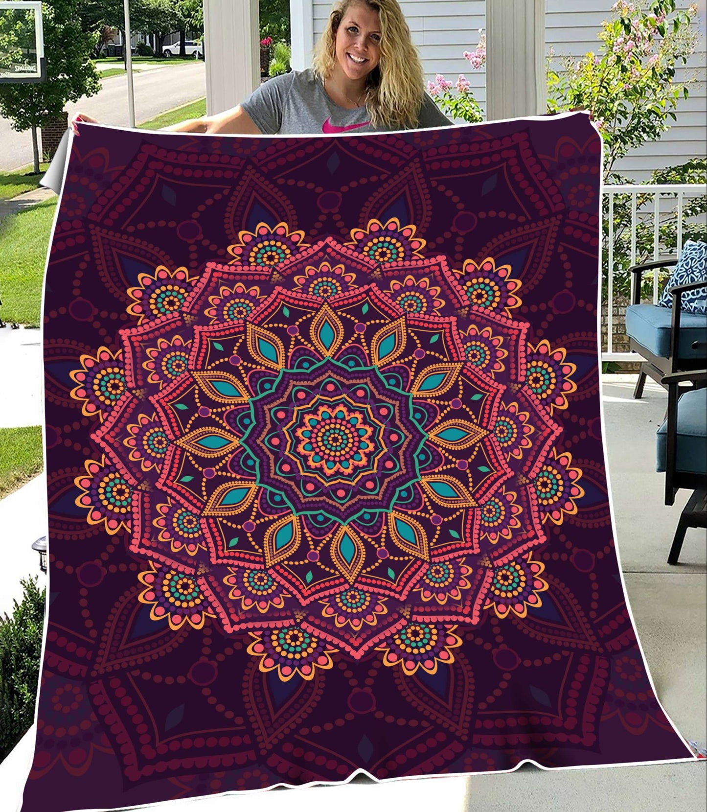Mandala 3D All Over Printed Blanket