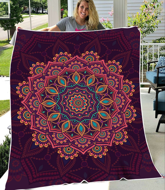 Mandala 3D All Over Printed Blanket