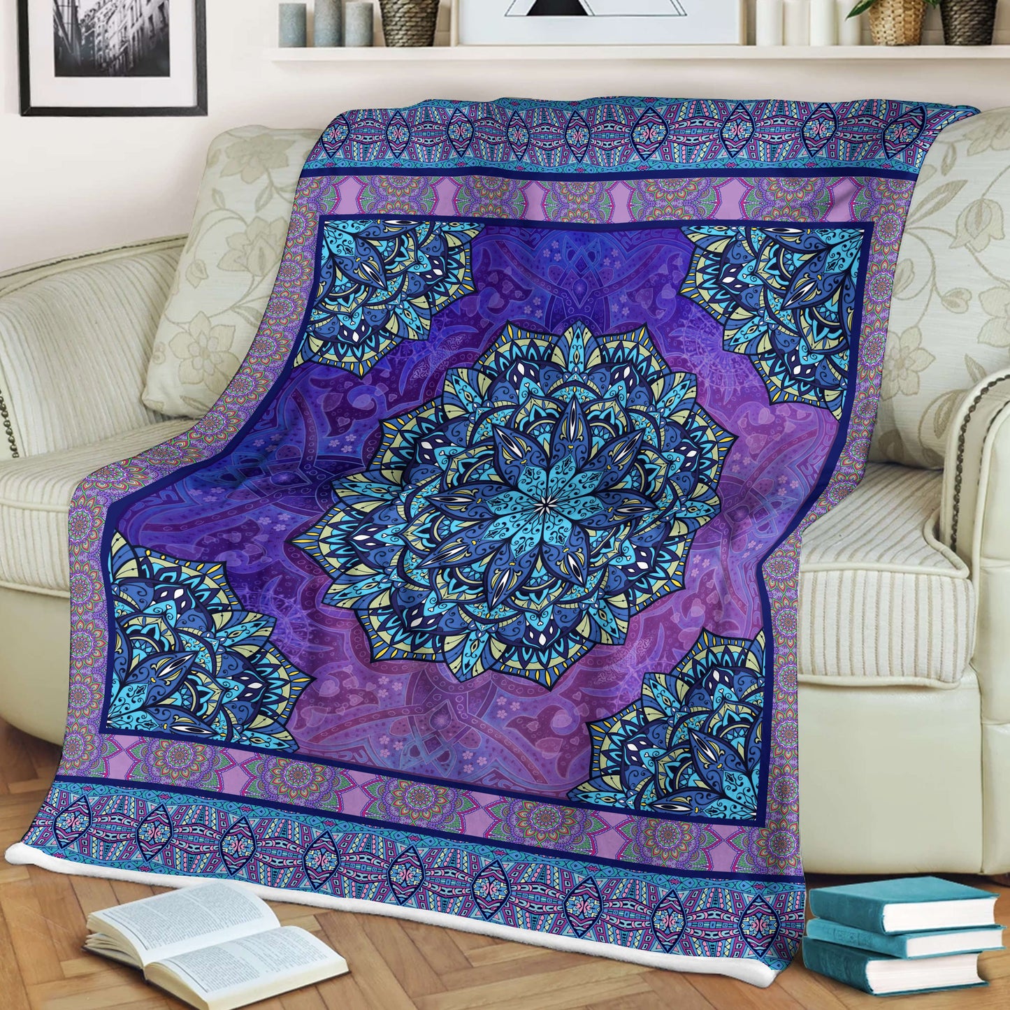 Mandala 3D All Over Printed Blanket