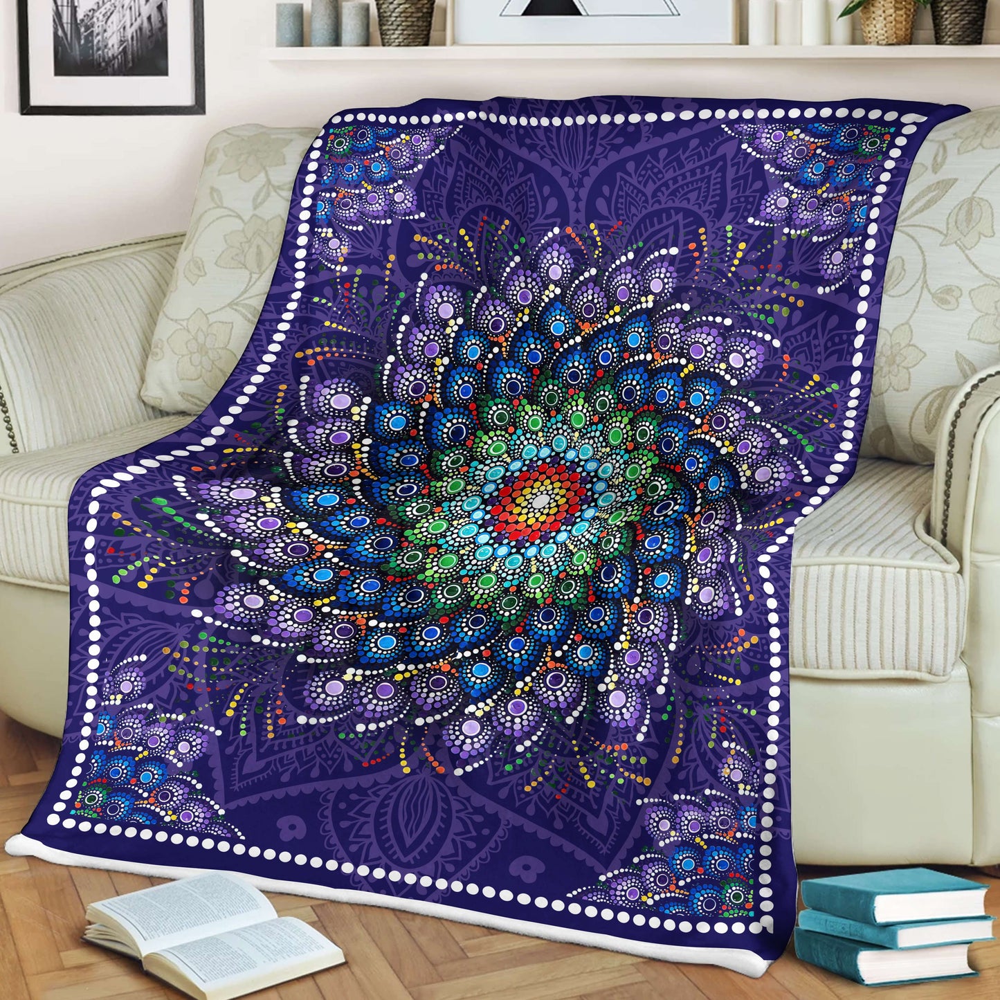 Mandala 3D All Over Printed Blanket