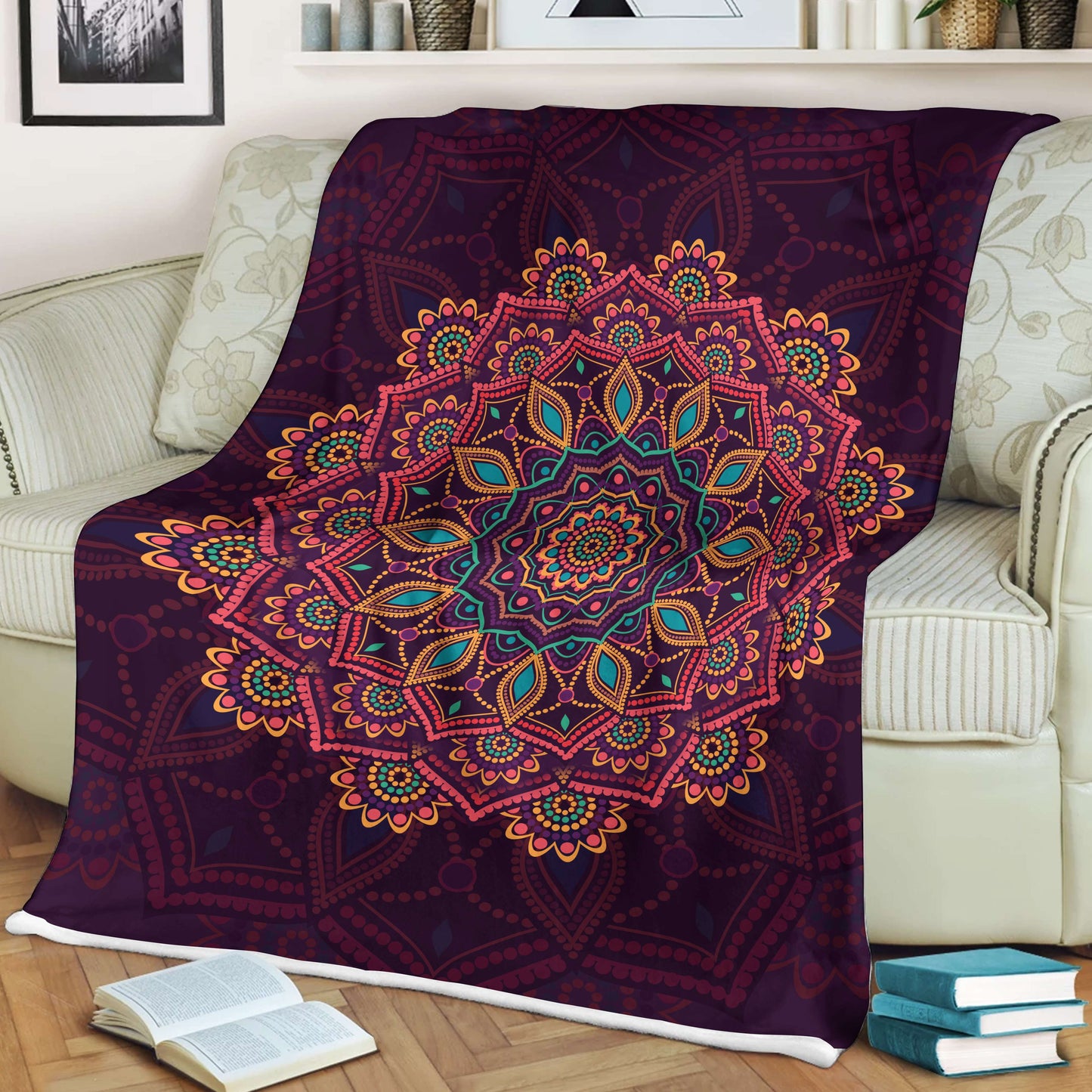 Mandala 3D All Over Printed Blanket
