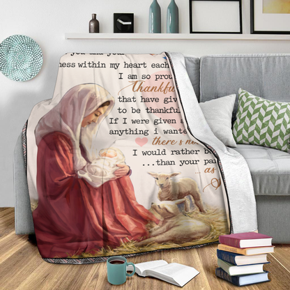 I love you Son Sherpa Blanket