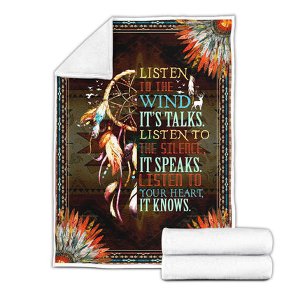 Native American 3D All Over Printed Blanket