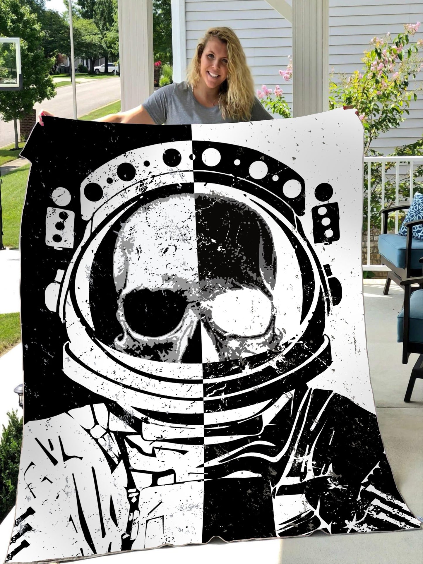 Premium Skull Astronaut Blanket