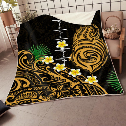 Premium Heartbeat Polynesian Blanket