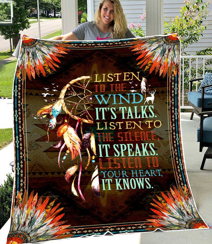 Native American 3D All Over Printed Blanket
