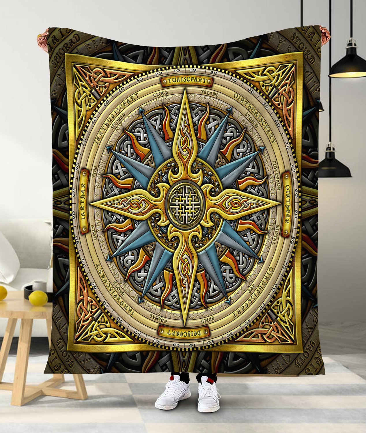 Celtic Compass 3D All Over Printed Blanket