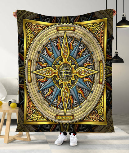 Celtic Compass 3D All Over Printed Blanket
